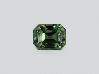 Unheated octagon cut green sapphire 1.47 carats, Madagascar photo