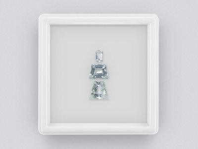 Aquamarine set 1.76 carats, Africa photo