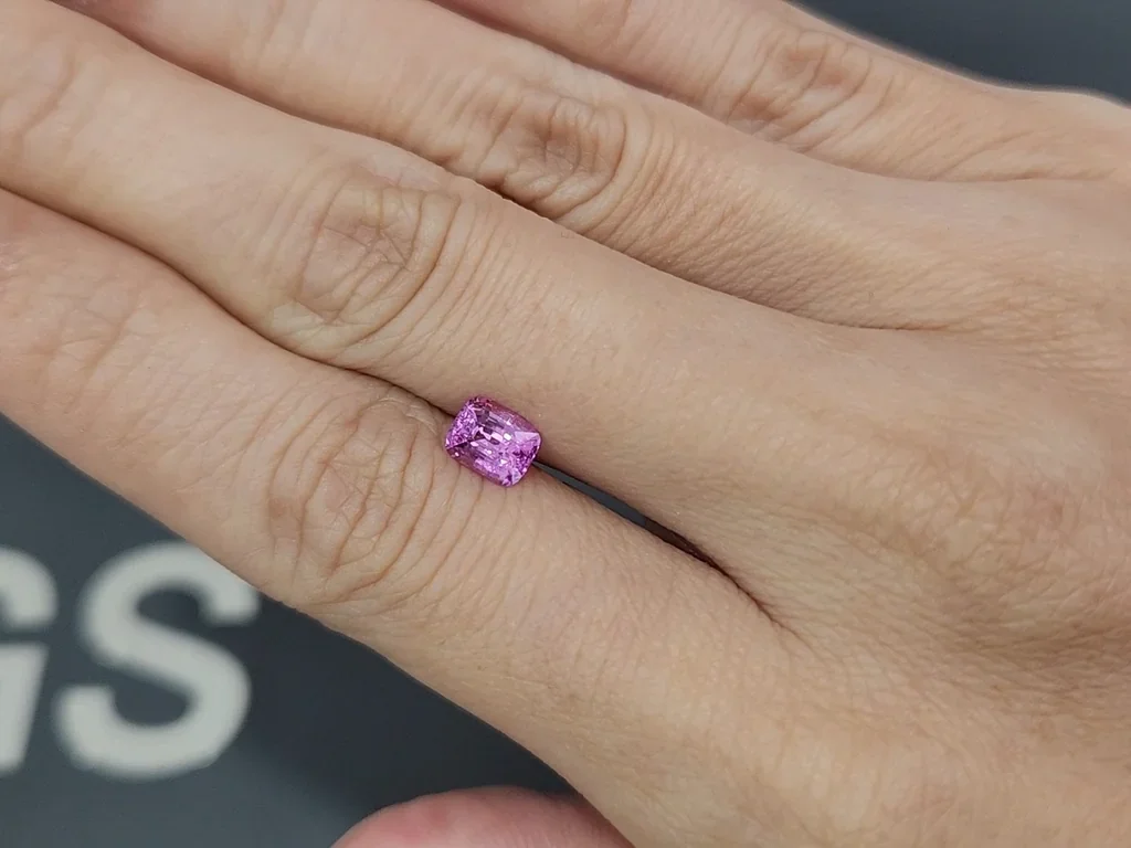 Unheated sapphire Baby Pink cushion cut 1.02 carats, Madagascar Image №2