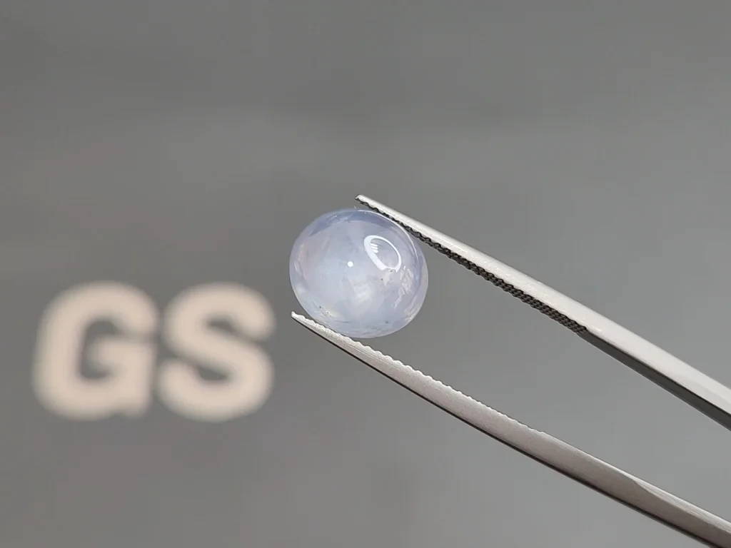 Star unheated  sapphire cabochon cut 8.34 carats, Burma (Myanmar) Image №4