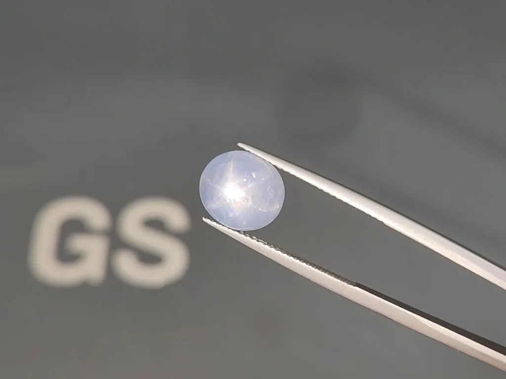 Star unheated  sapphire cabochon cut 8.34 carats, Burma (Myanmar) Image №5