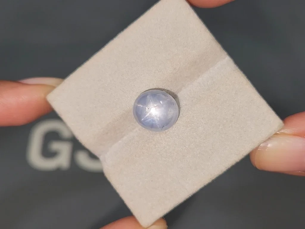 Star unheated  sapphire cabochon cut 8.34 carats, Burma (Myanmar) Image №7