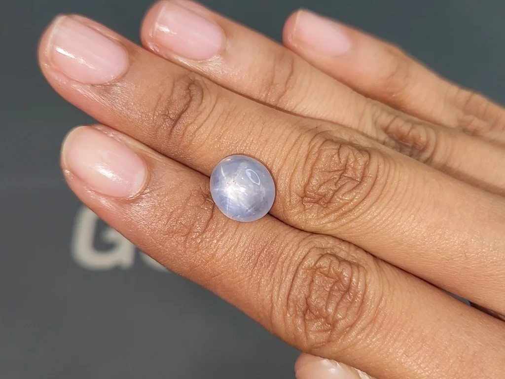 Star unheated  sapphire cabochon cut 8.34 carats, Burma (Myanmar) Image №3