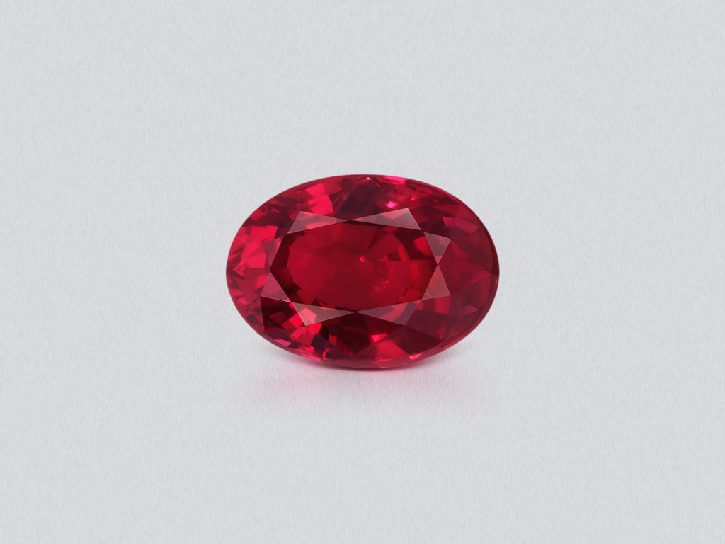 Unheated ruby Pigeon blood oval cut 2.05 carats, Mozambique. GRS Image №1
