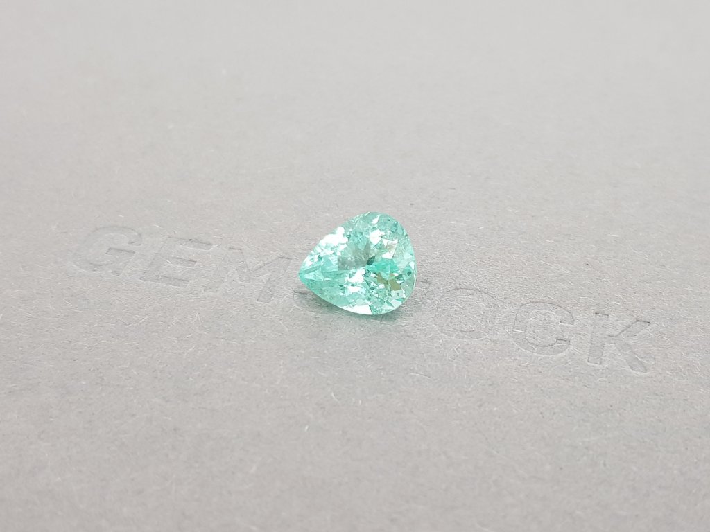 Paraiba tourmaline, pear cut 2.84 ct, Mozambique, GIA Image №3