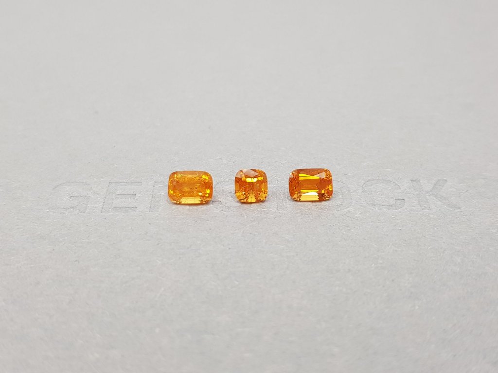 Set of spessartines 1.86 ct cushion cut Image №2