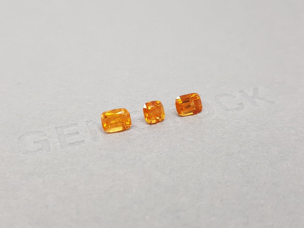 Set of spessartines 1.86 ct cushion cut Image №3