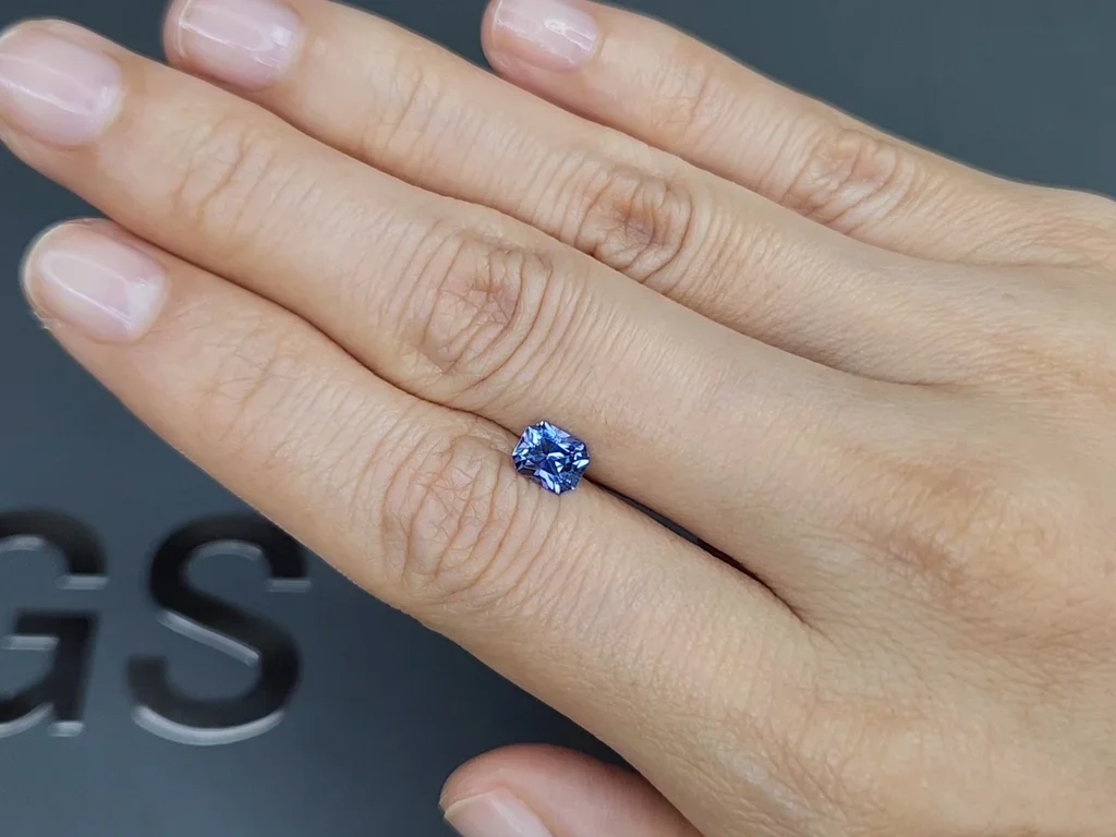 Pastel blue sapphire in radiant cut 0.91 carats, Sri Lanka Image №2