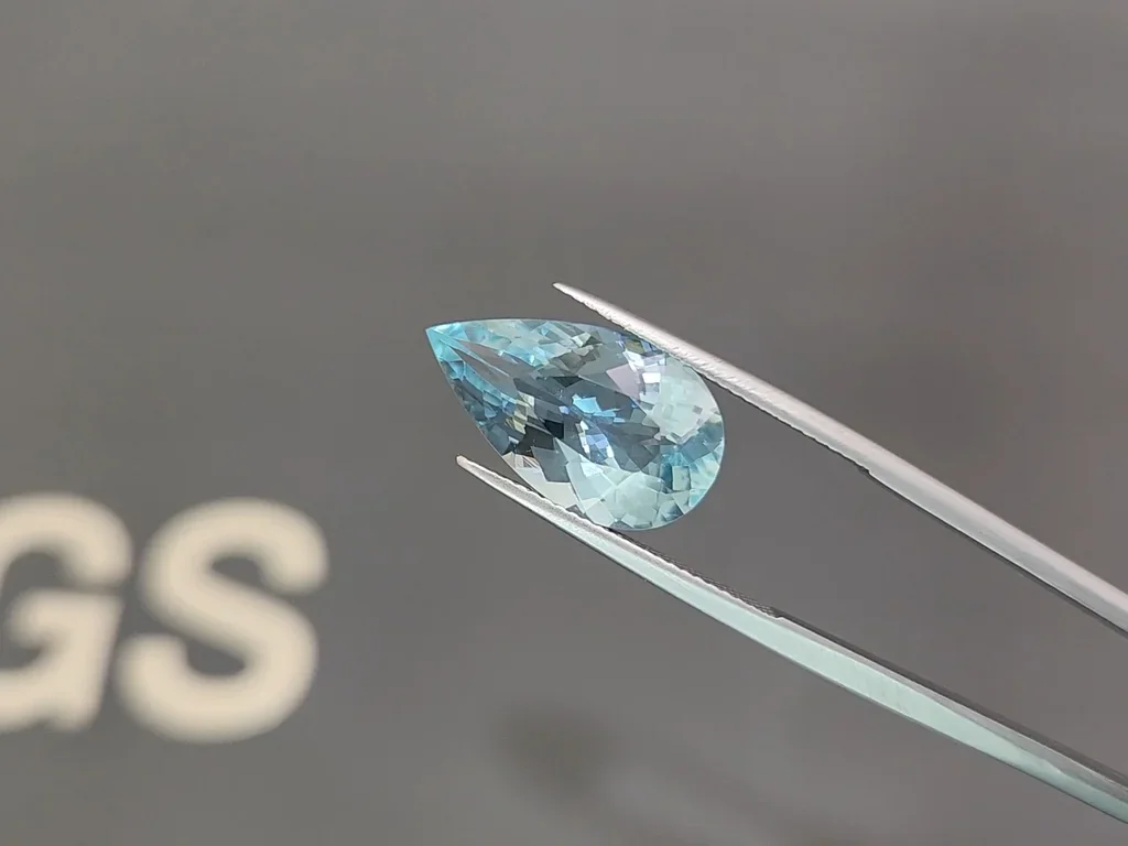 Aquamarine pear cut 7.39 carats, Brazil Image №3