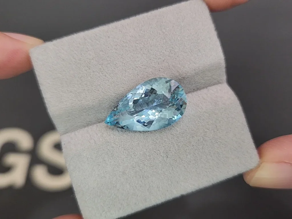 Aquamarine pear cut 7.39 carats, Brazil Image №4