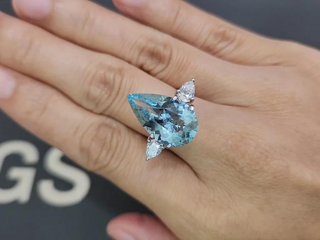 Aquamarine pear cut 7.39 carats, Brazil Image №5