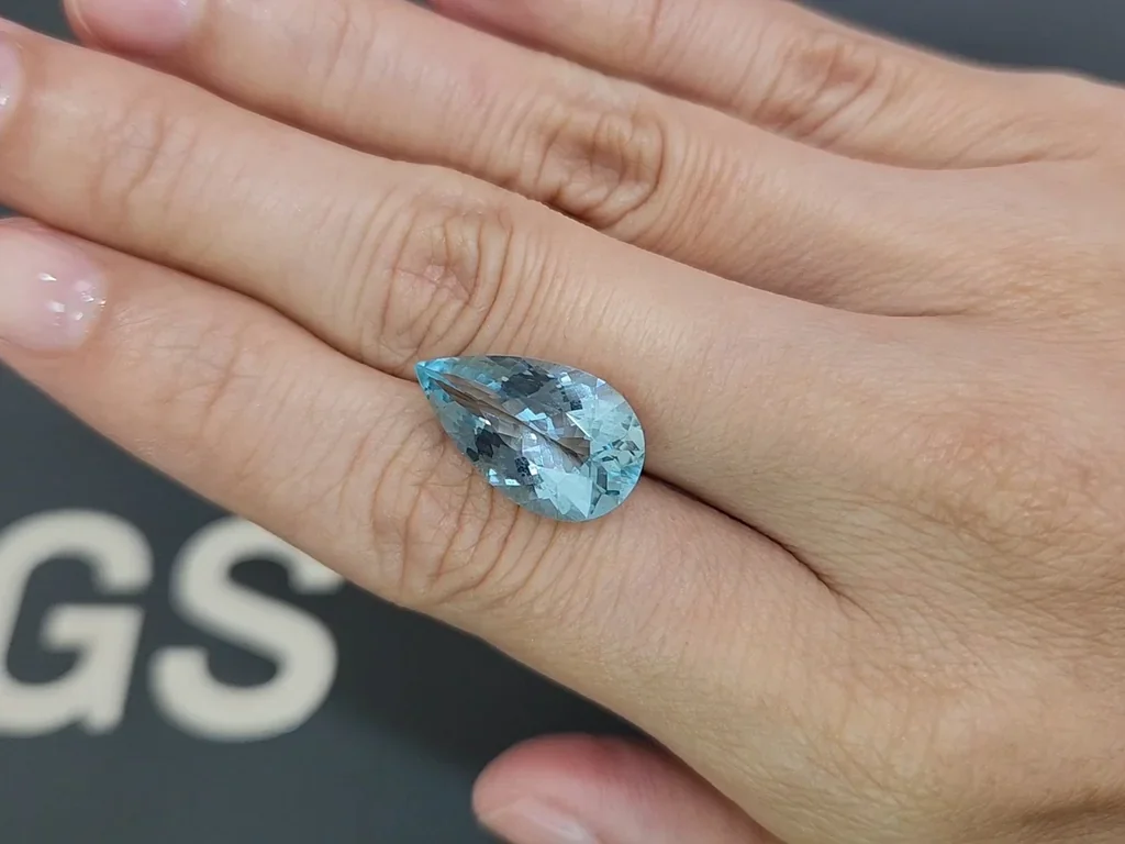 Aquamarine pear cut 7.39 carats, Brazil Image №2