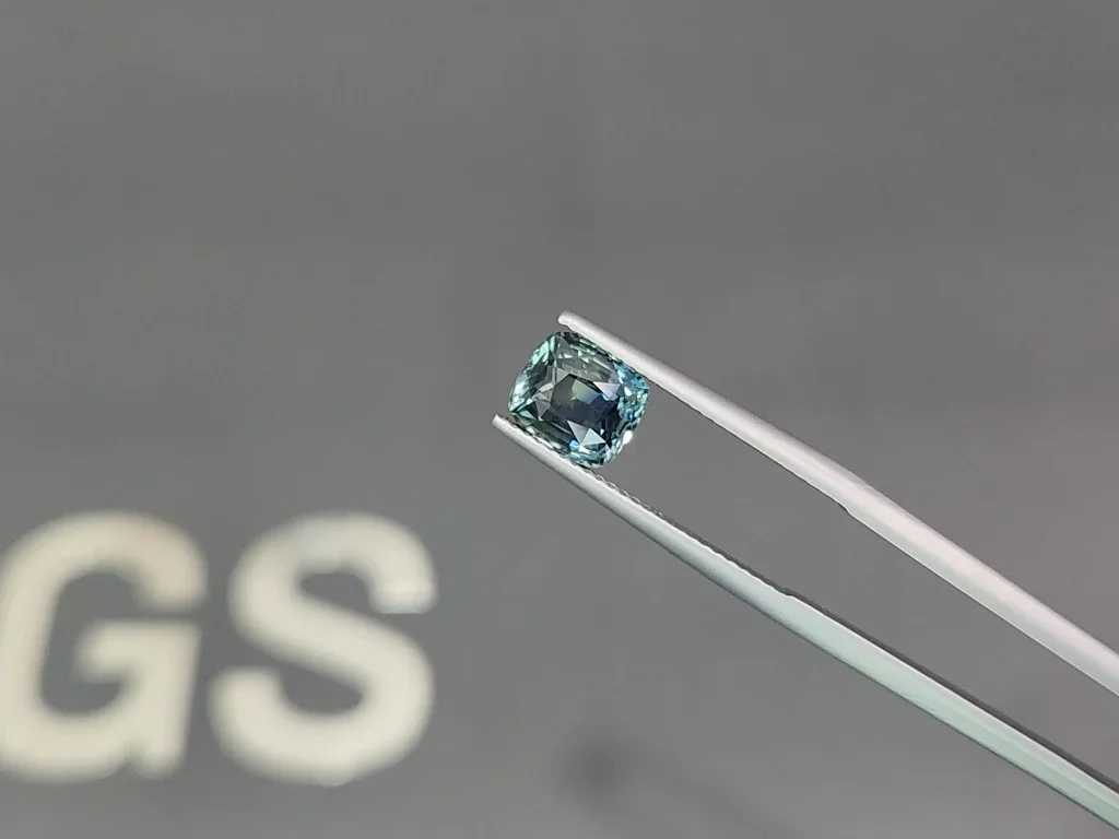 Unheated Teal sapphire cushion cut 2.53 carats, Sri Lanka Image №3