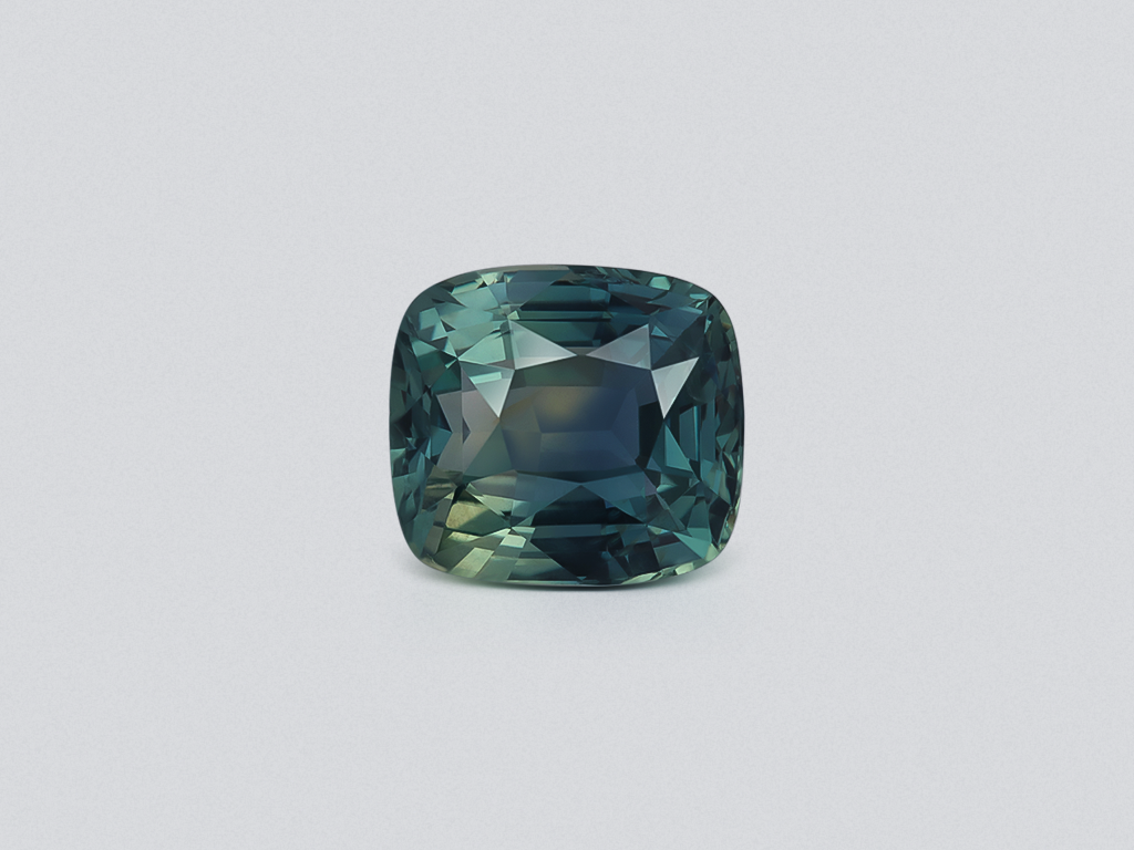 Unheated Teal sapphire cushion cut 2.53 carats, Sri Lanka Image №1