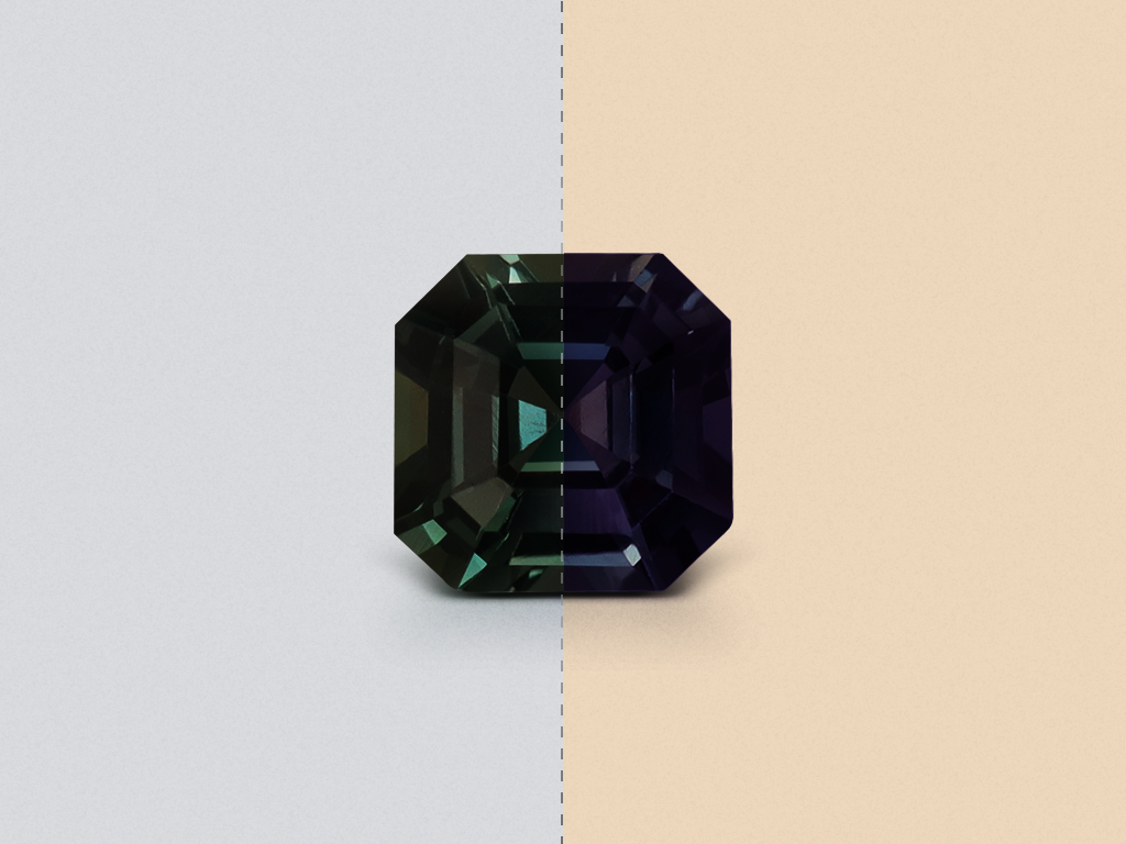 Sapphire Teal octagon cut 1.22 carats, Madagascar Image №1