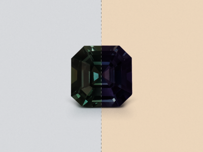 Sapphire Teal octagon cut 1.22 carats, Madagascar photo