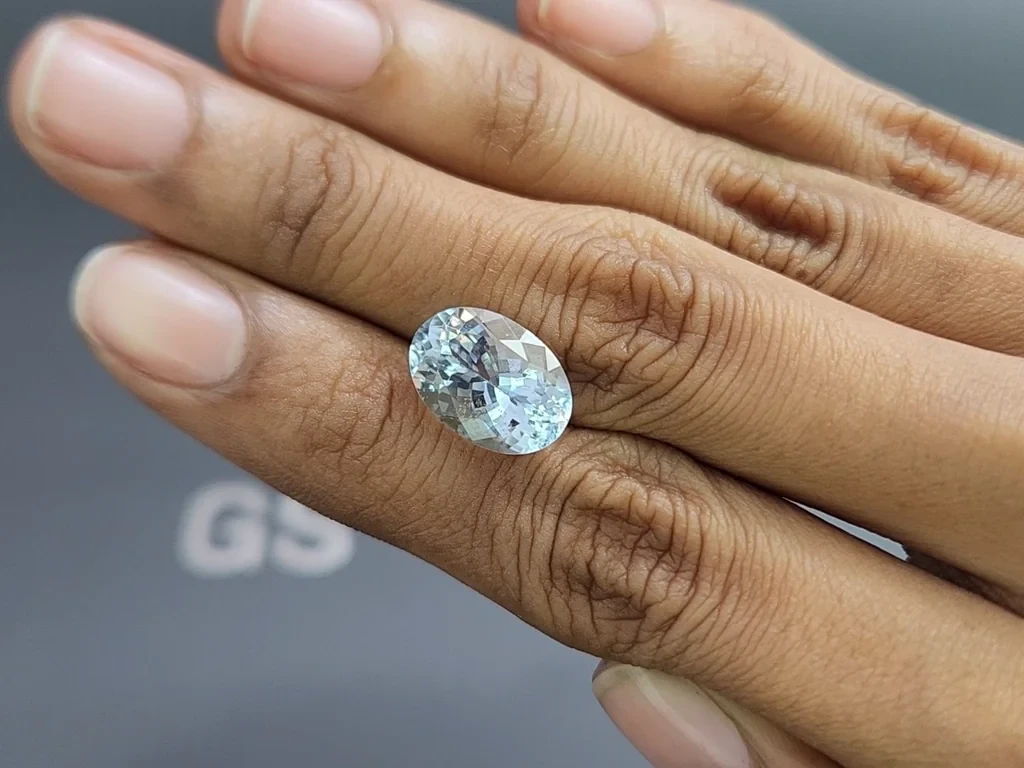 Aquamarine oval cut 5.38 carats, Madagascar  Image №2