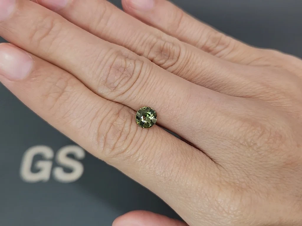 Unheated sapphireTeal round cut 1.04 carats, Madagascar Image №2