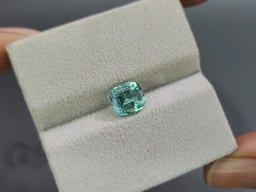 Aquamarine cushion cut 1.51 carats, Madagascar  Image №4