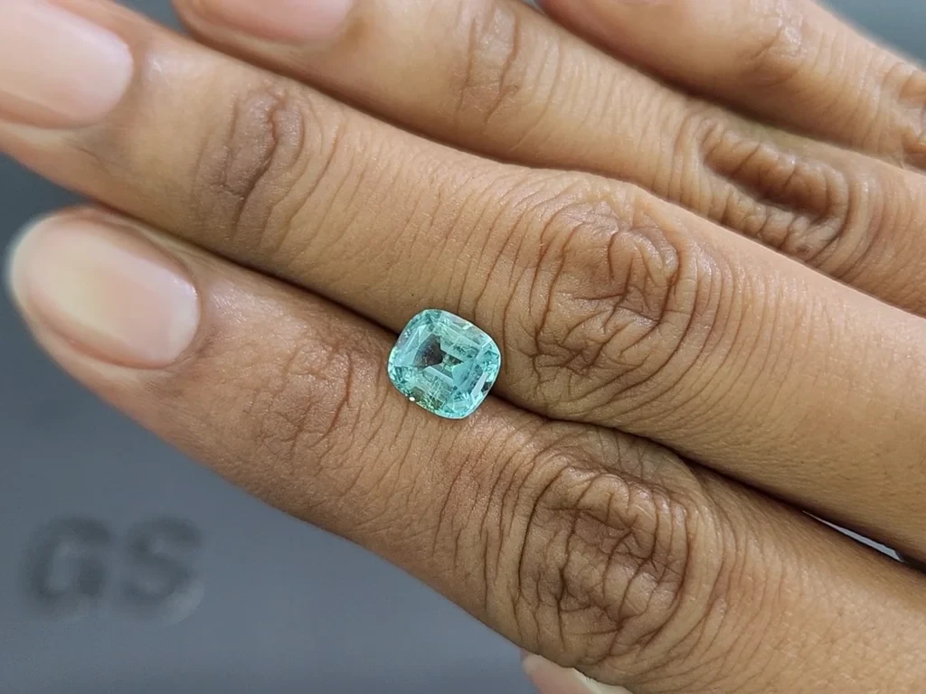 Aquamarine cushion cut 1.51 carats, Madagascar  Image №2