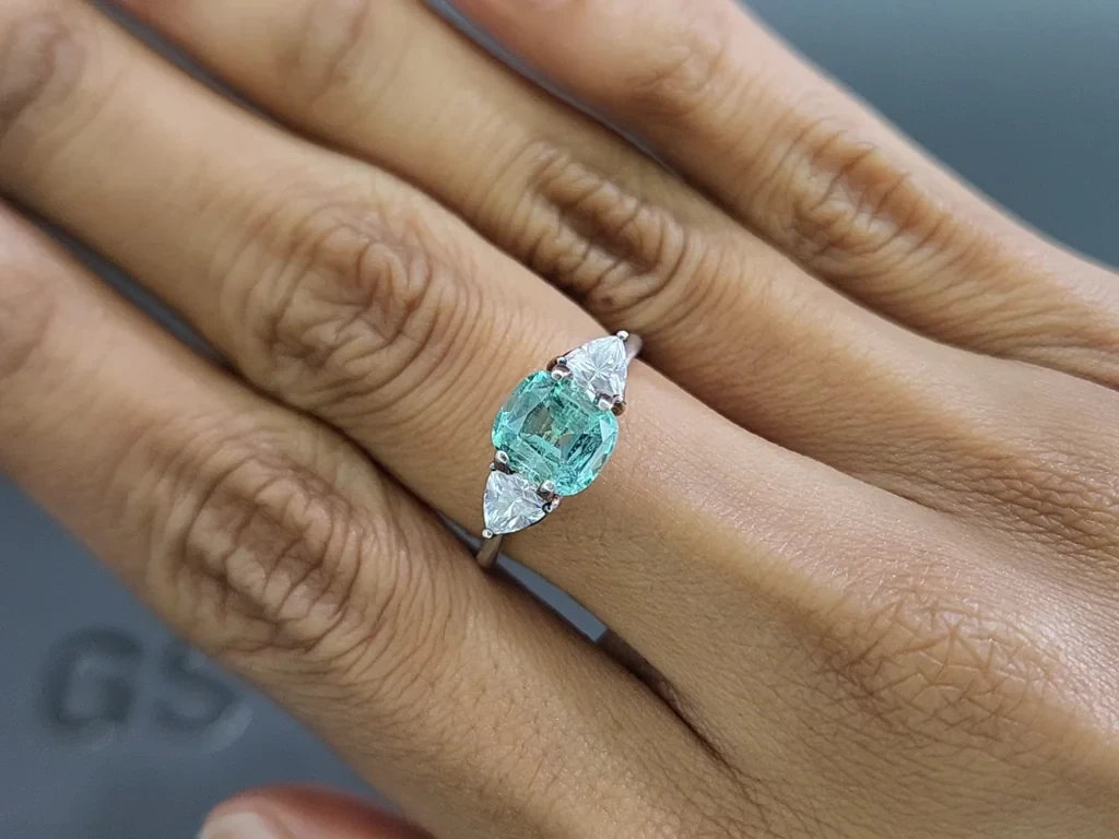 Aquamarine cushion cut 1.51 carats, Madagascar  Image №5