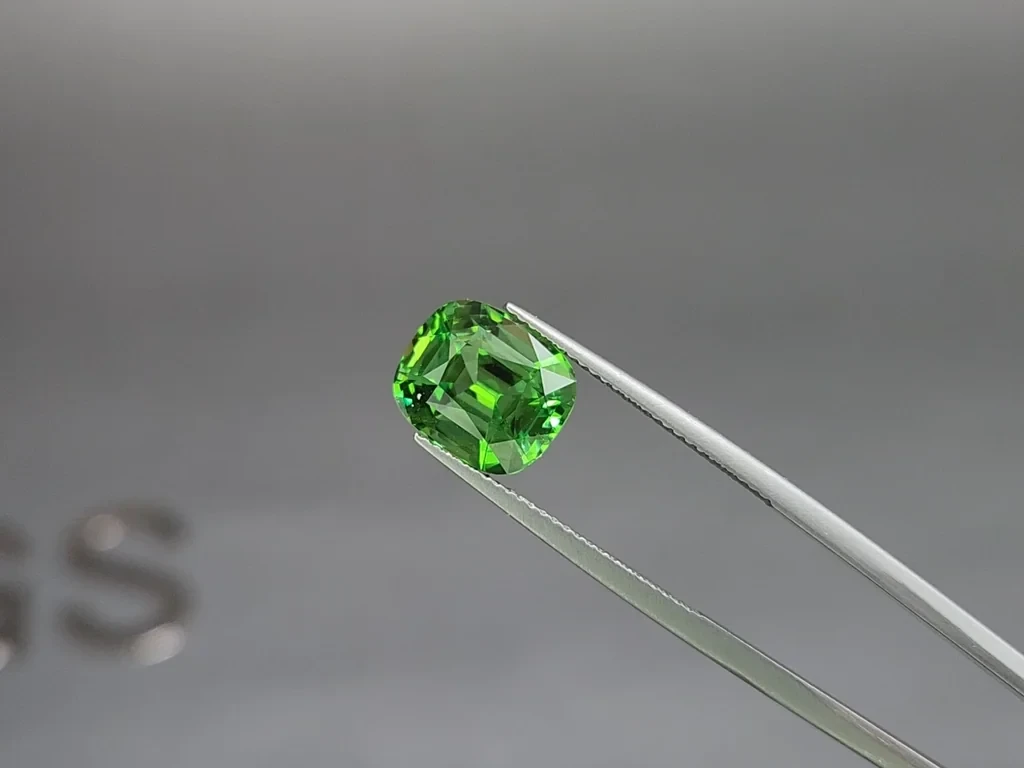 Garnet tsavorite cushion cut 5,52 carats, Tanzania Image №3