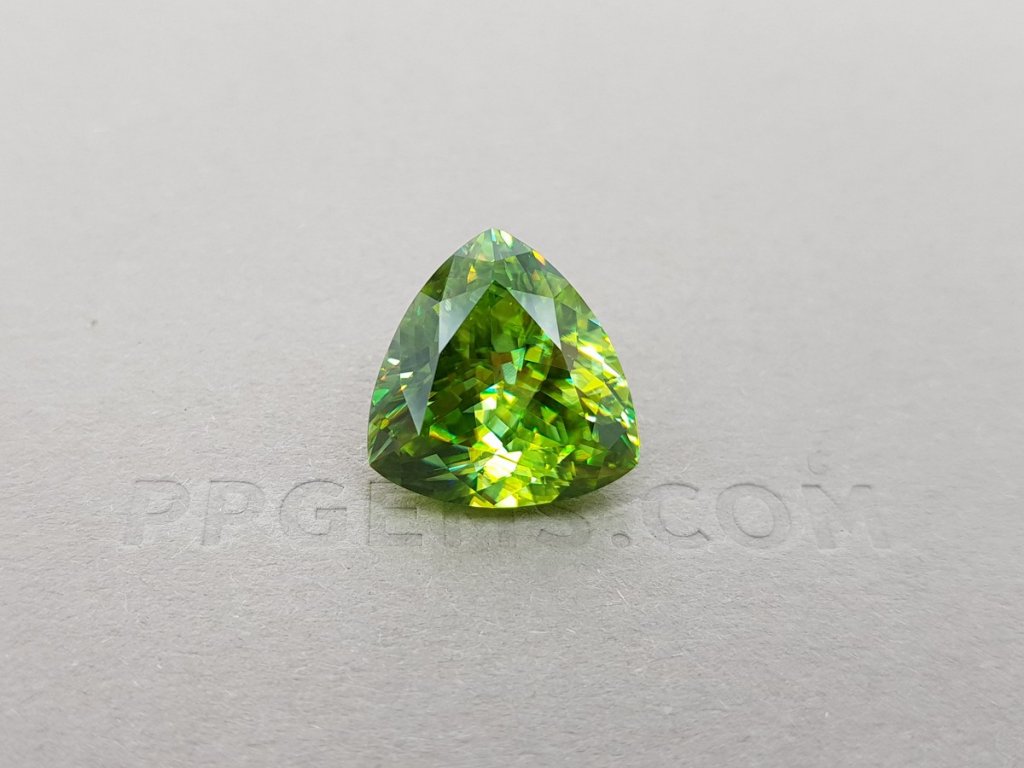 Trilliant cut green sphene 11.47 ct, Zimbabwe Image №1