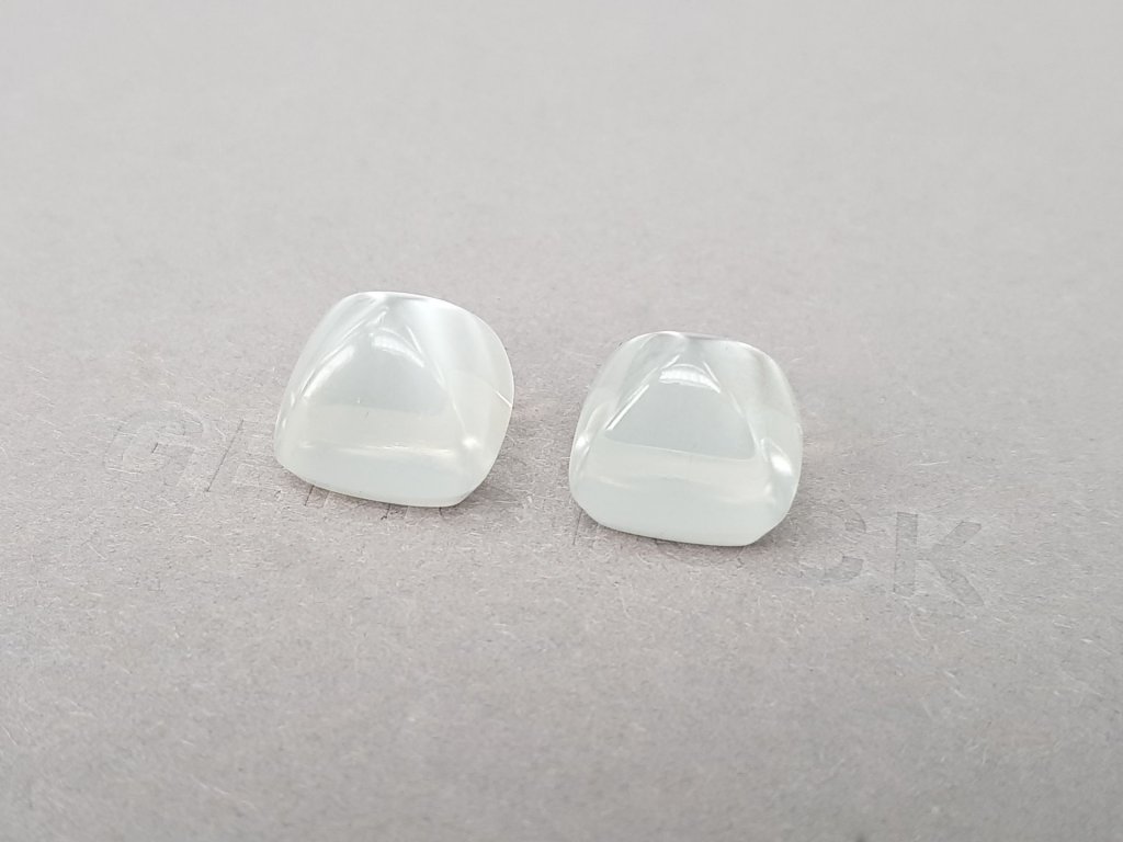 Pair of moonstones from Burma in sugarloaf cut 24.93 ct Image №4