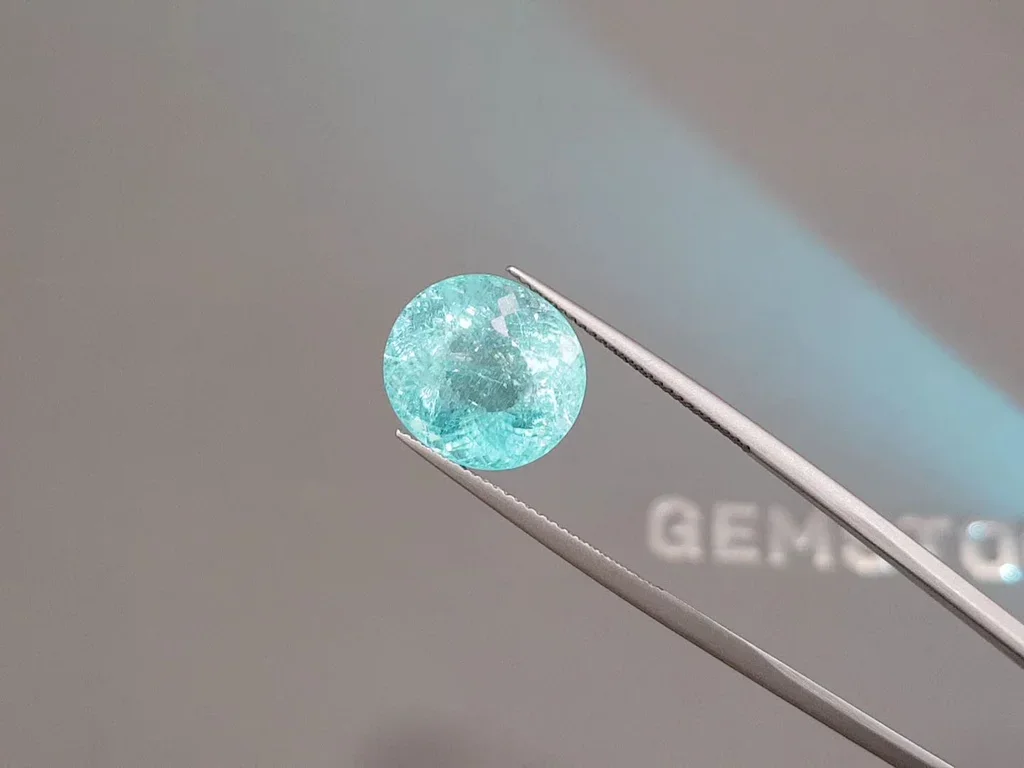 Neon blue Paraiba tourmaline in oval cut 10.33 carats, Mozambique Image №3