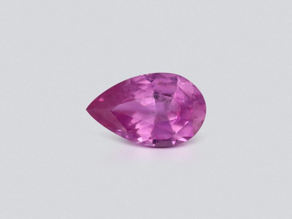 Unheated pear cut pink sapphire 0.97 carats, Madagascar Image №1