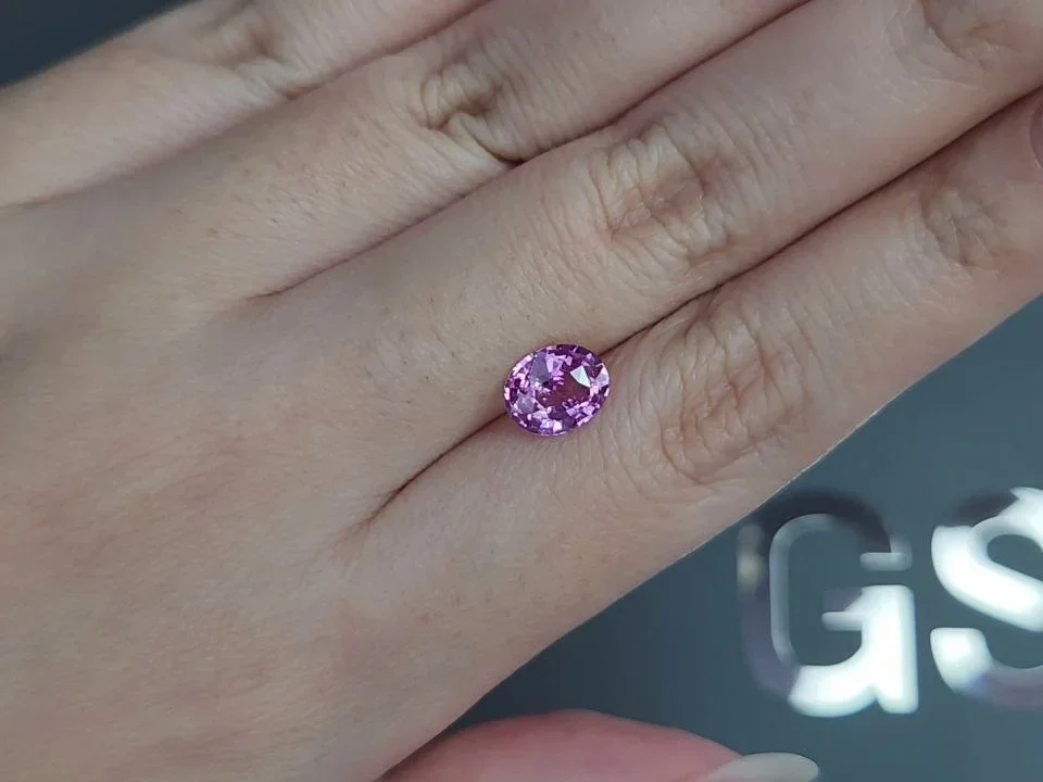 Pink spinel in oval cut 1.58 carats, Tanzania Image №2