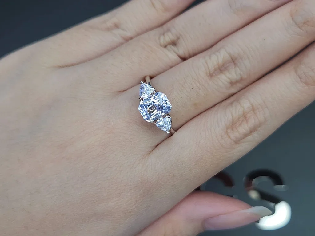 Pastel blue sapphire in radiant cut 2.06 carats, Sri Lanka Image №5