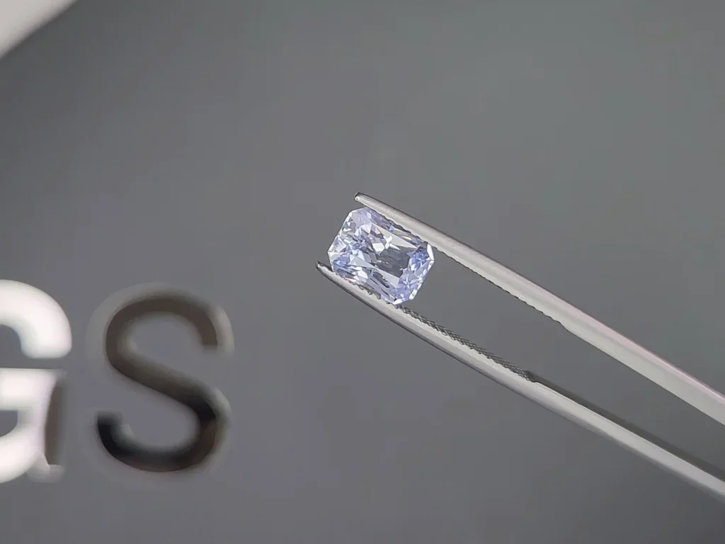Pastel blue sapphire in radiant cut 2.06 carats, Sri Lanka Image №3