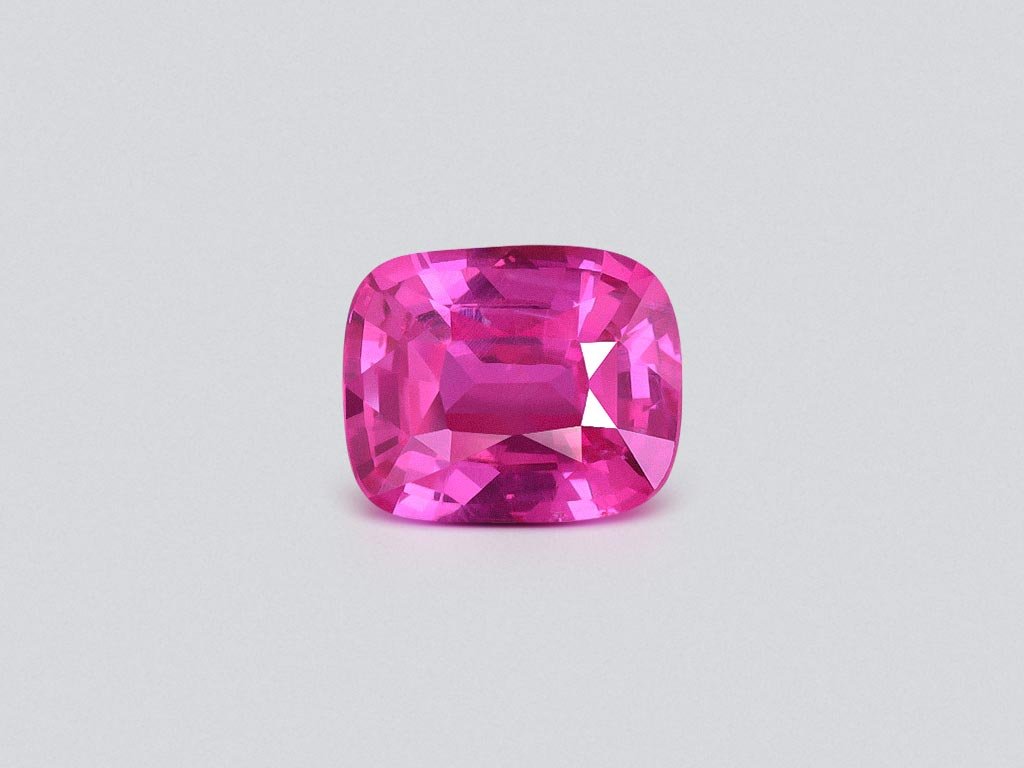 Unheated Vivid Pink sapphire in cushion cut 1.05 carats, Sri Lanka Image №1