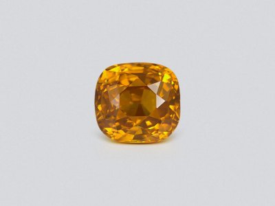 Brown orange zircon cushion cut 6.33 carats, Africa photo