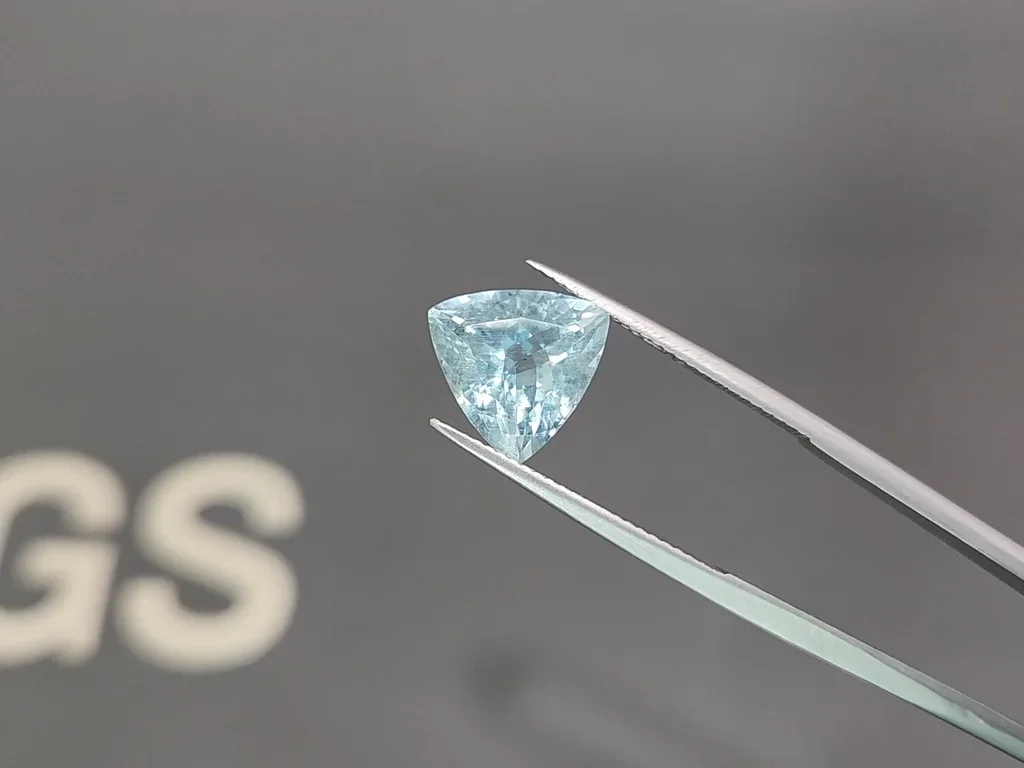 Aquamarine trillion cut 3.94 carats, Brazil Image №3