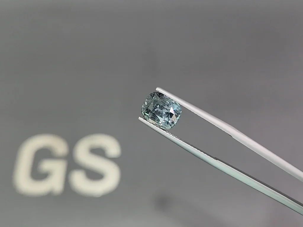 Unheated Teal sapphire cushion cut 3.66 carats, Sri Lanka Image №3