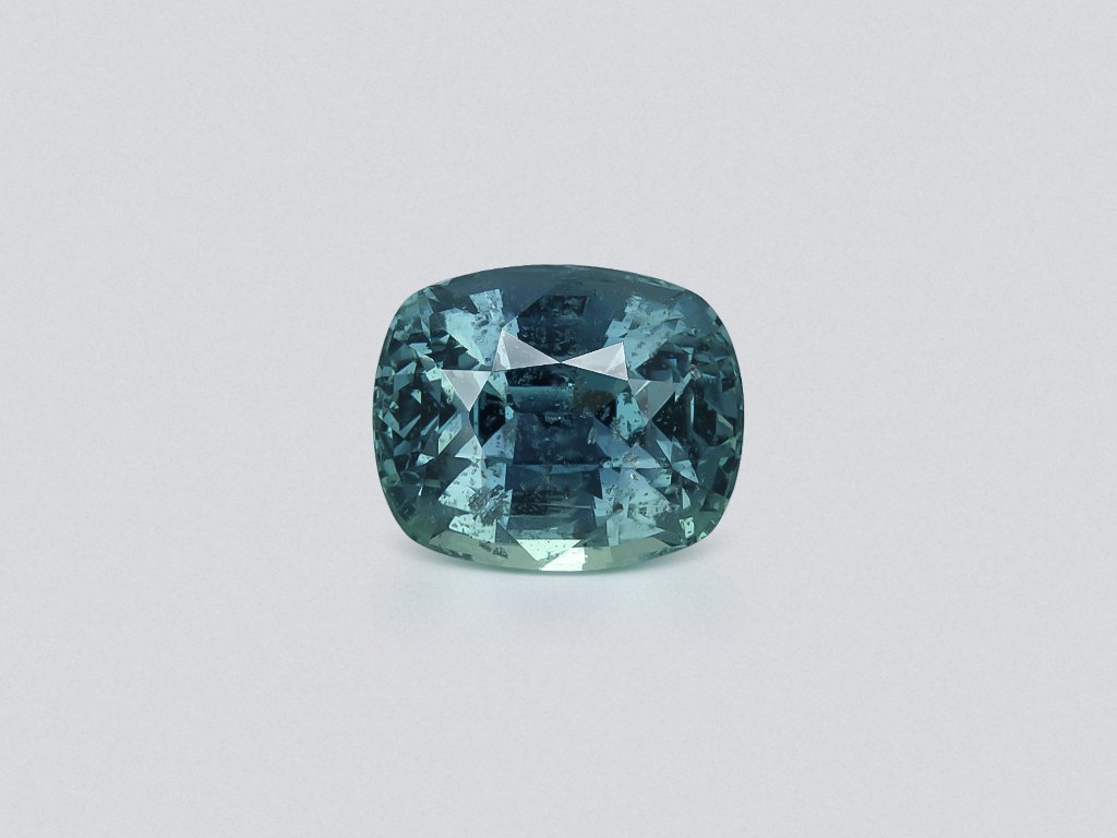 Unheated Teal sapphire cushion cut 3.66 carats, Sri Lanka Image №1