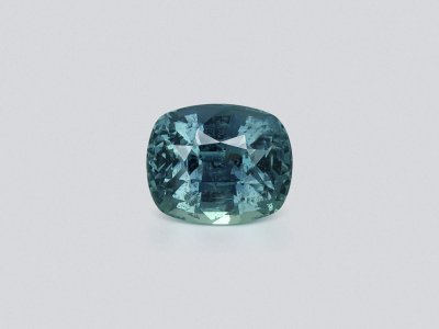 Unheated Teal sapphire cushion cut 3.66 carats, Sri Lanka photo