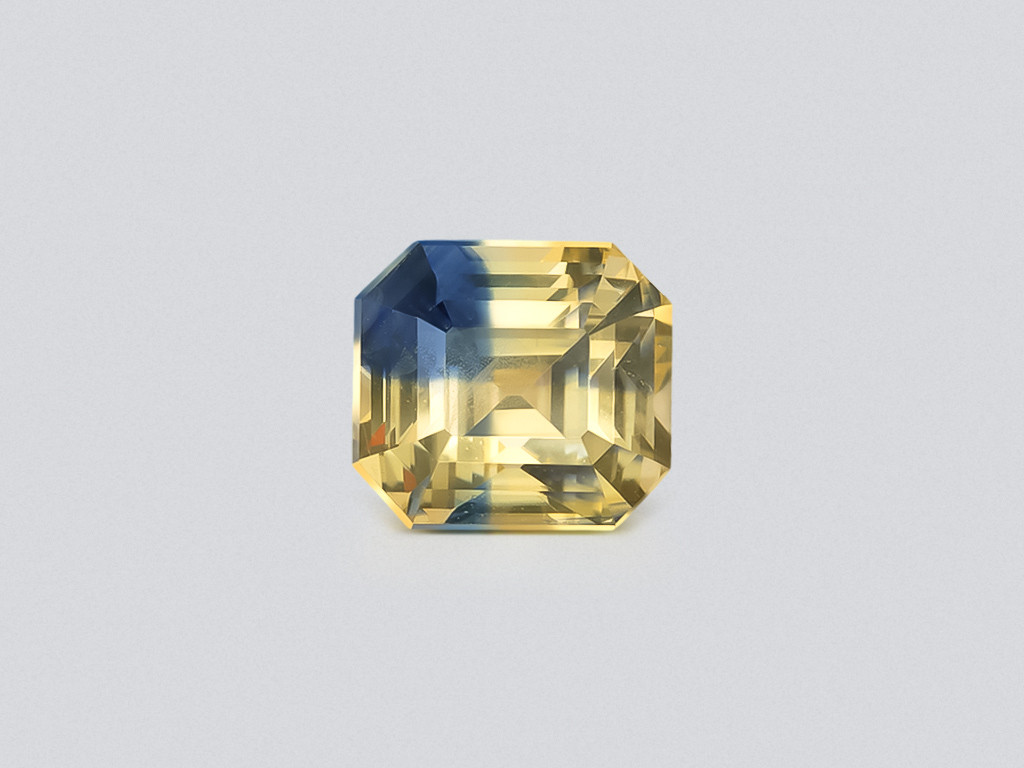 Unheated sapphire Bi-color octagon cut 2.16 carats, Madagascar Image №1