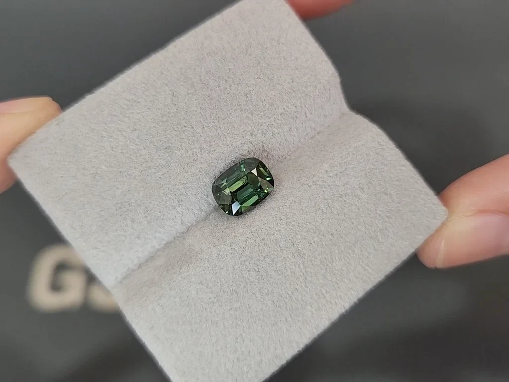 Sapphire Teal cushion cut 1.99 carats, Madagascar Image №4
