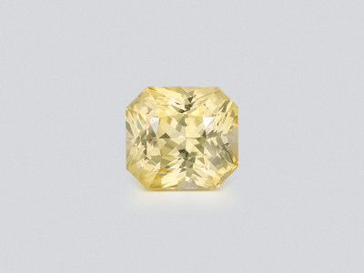 Unheated Pastel Yellow sapphire in radiant cut 6.11 carats, Sri Lanka photo