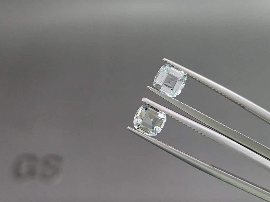 Set of aquamarines cushion cut 3.70 carats, Madagascar Image №3