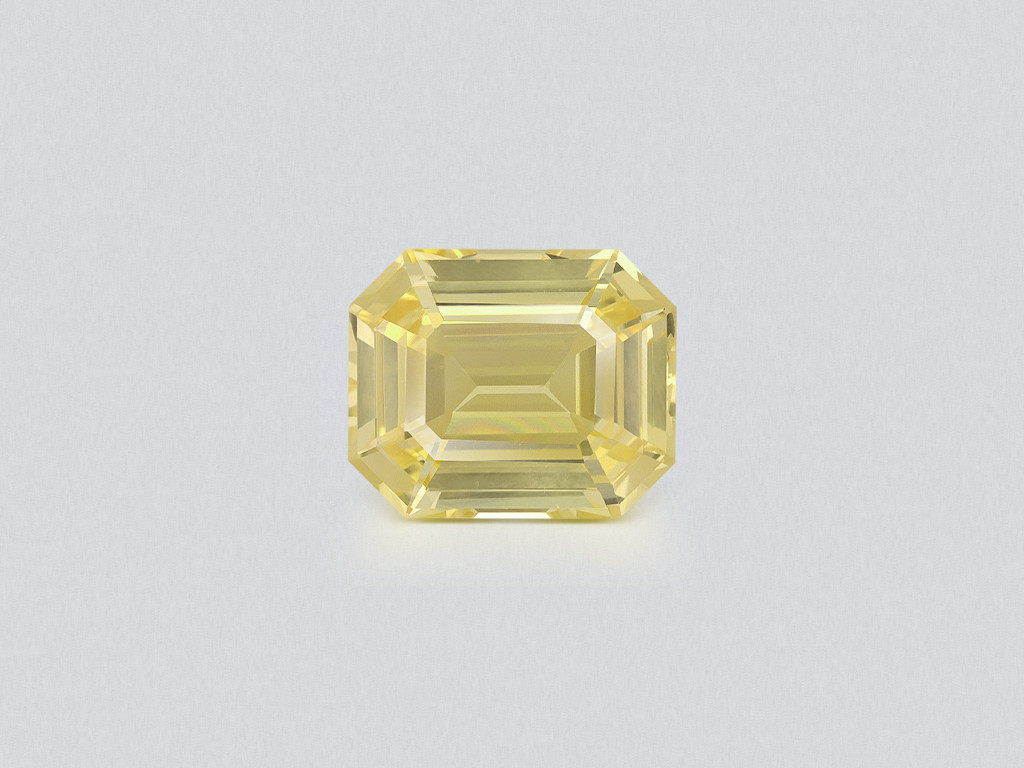 Unheated Intense Yellow sapphire in octagon cut 9.01 carats, Sri Lanka Image №1