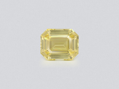 Unheated Intense Yellow sapphire in octagon cut 9.01 carats, Sri Lanka photo