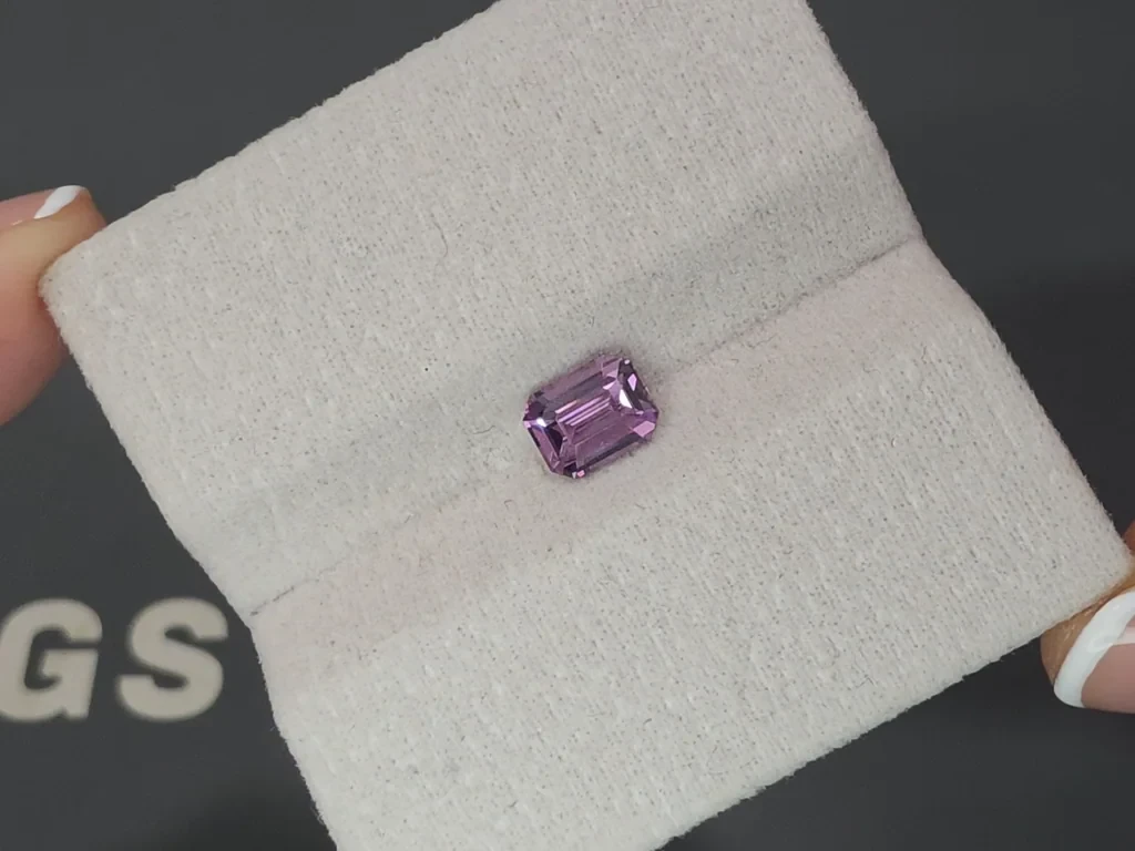 Violet pink spinel Mahenge octagon cut 1.08 carats, Tanzania Image №4