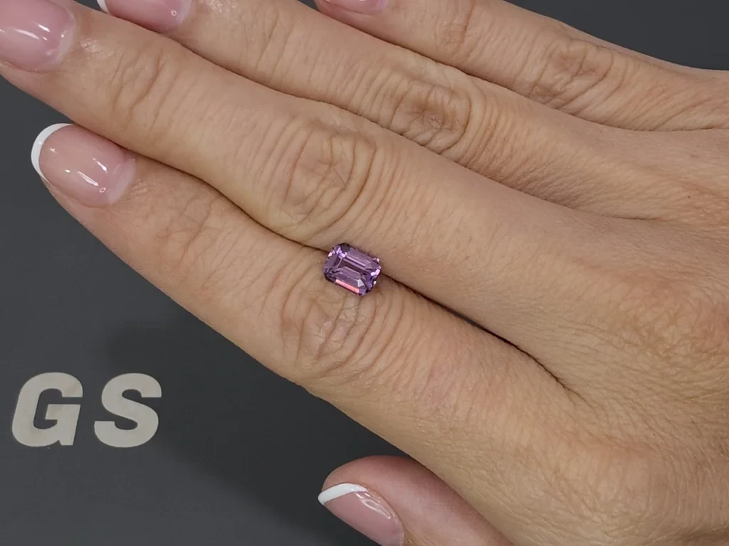 Violet pink spinel Mahenge octagon cut 1.08 carats, Tanzania Image №2