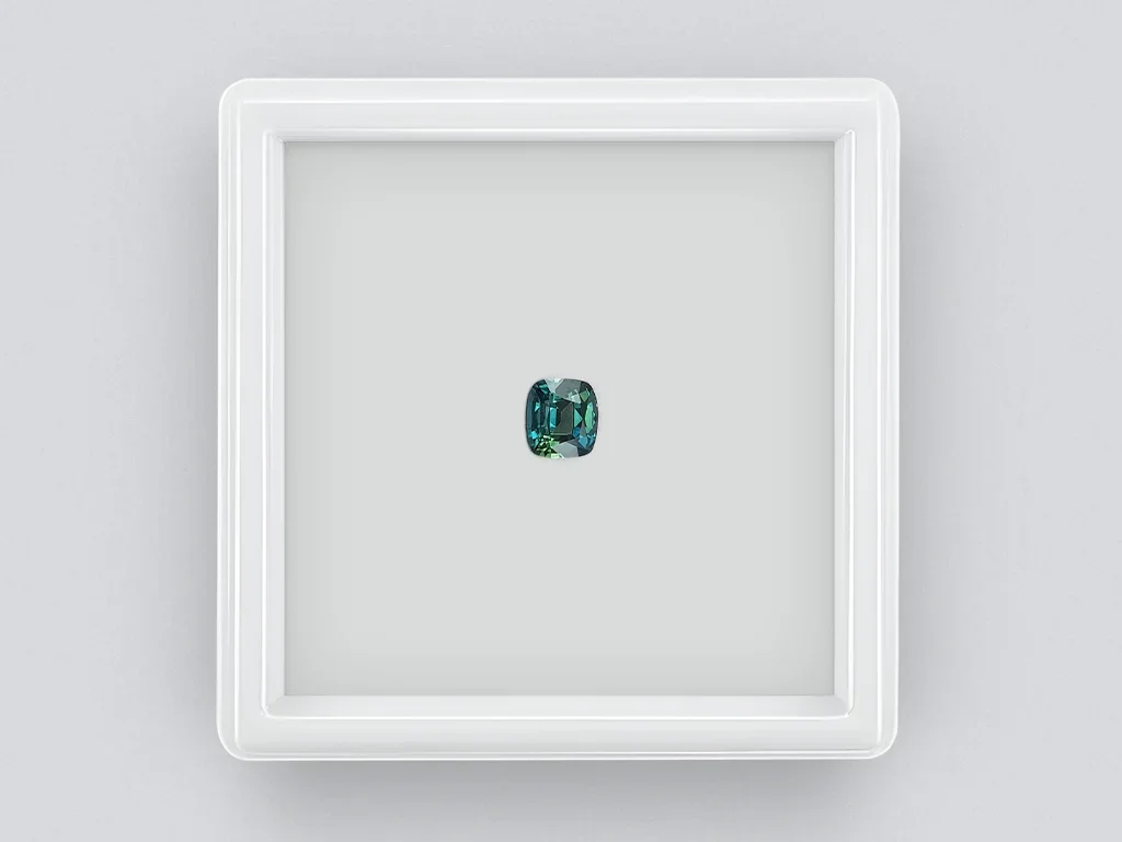 Teal sapphire cushion cut 0.95 ct, Madagascar Image №1