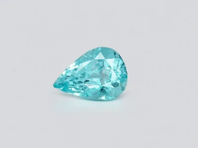 Neon blue Paraiba tourmaline in pear cut 3.89 ct from Mozambique photo