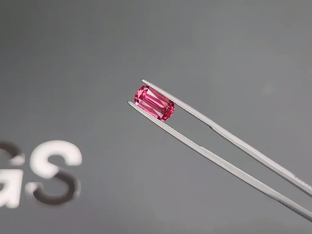 Vivid pink Mahenge spinel in cushion cut 2.43 carats, Tanzania Image №3